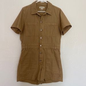 Madewell Denim Jumpsuit in Beige